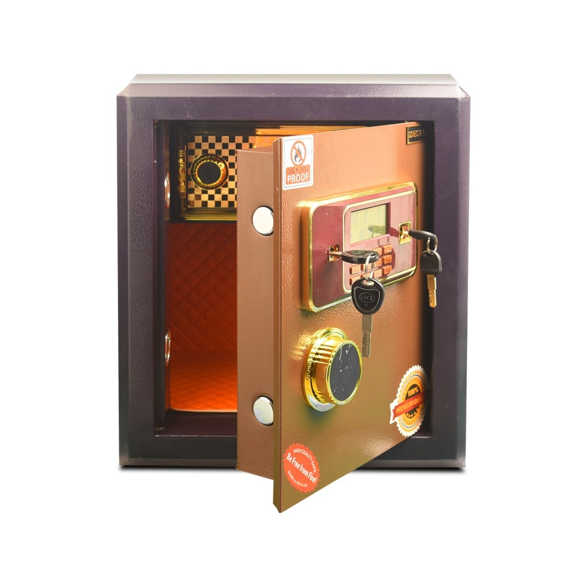 Sonesta 45 Safe – 49 kg with Digital & Key Lock - trust - Half - Armored Safe - Sonesta safes - SonestaPurple45